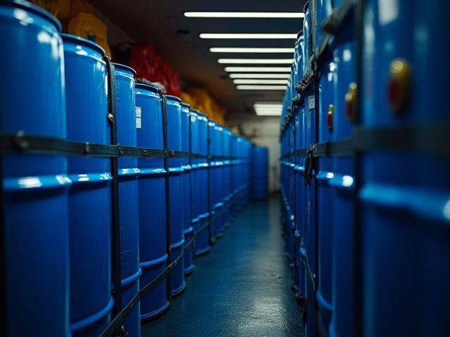 Specialized chemical drums in a temperature controlled truck