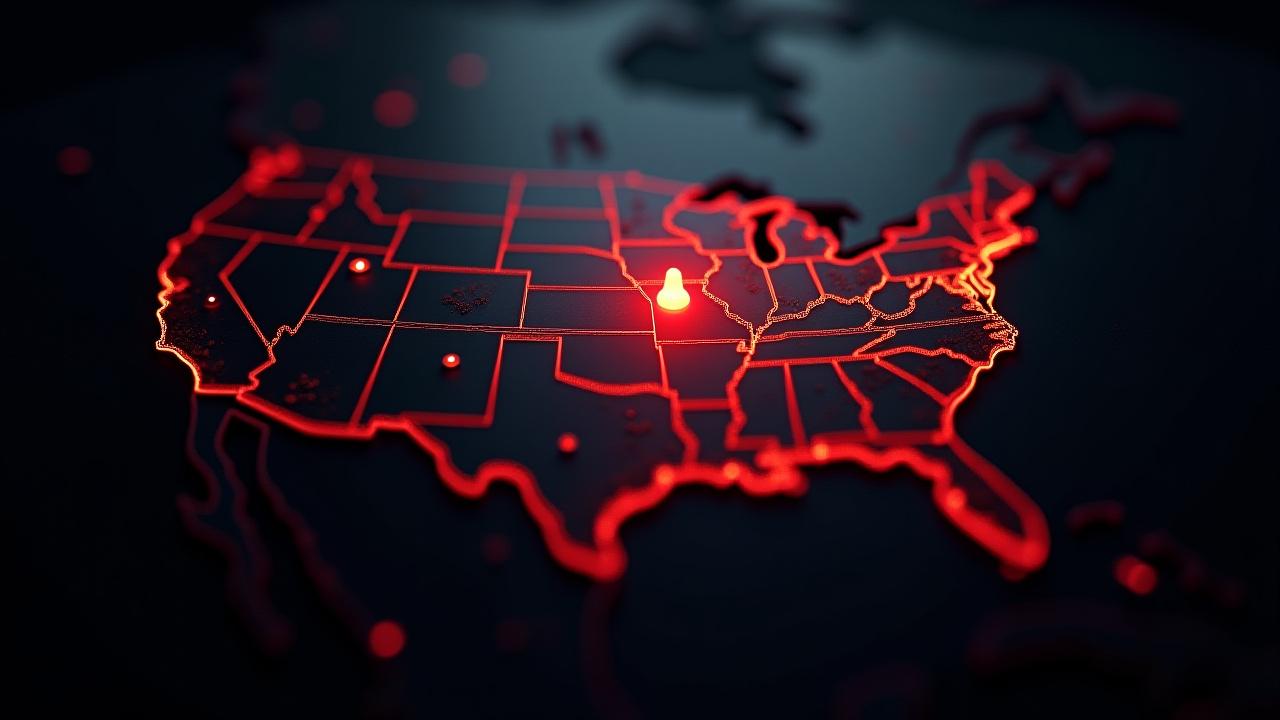 Regional service map showing Chaffee Missouri as a hub for freight delivery in the Midwest